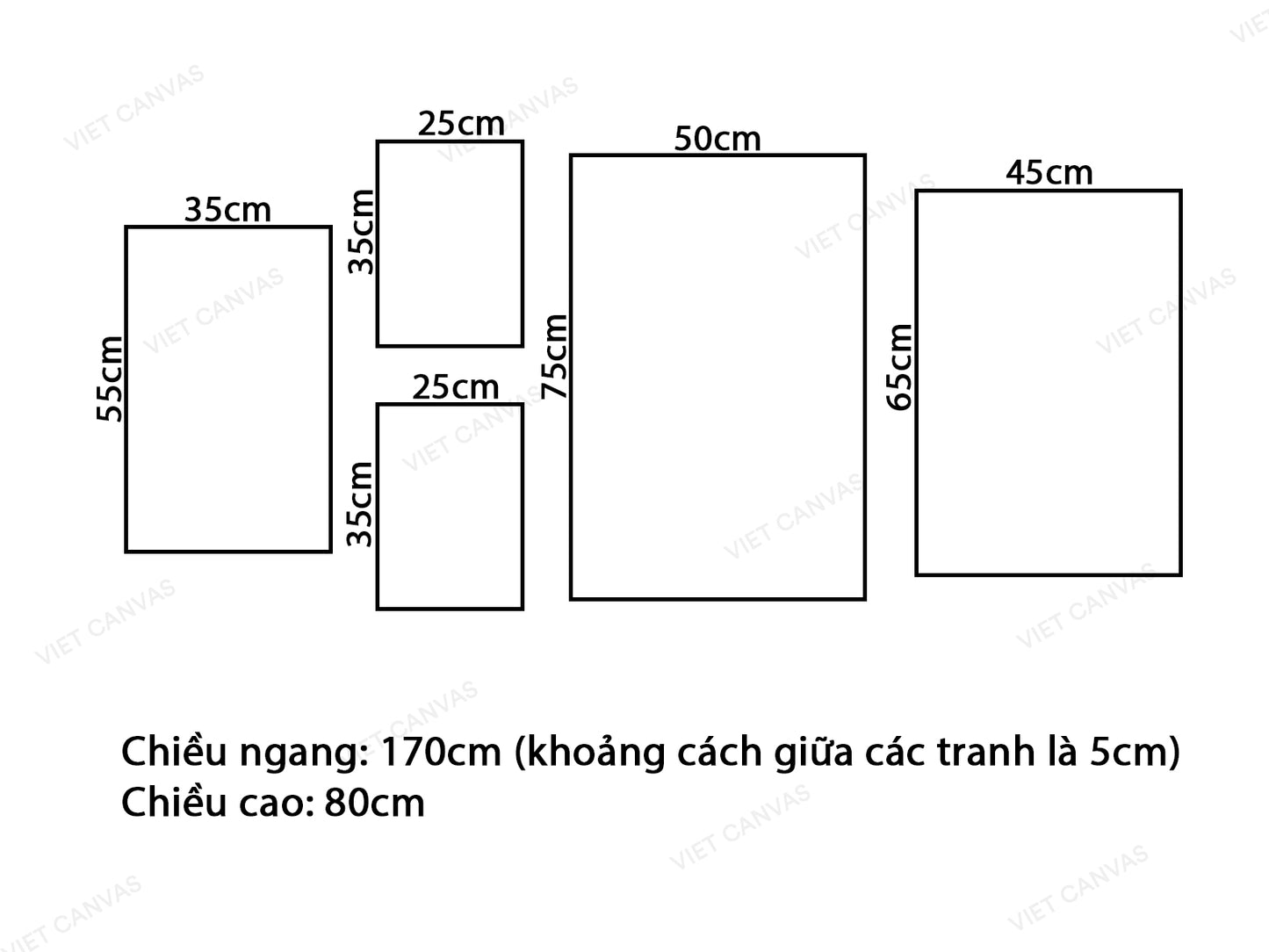 Bộ 5 Tranh Các Con Vật Hoạt Hình - VV143.2