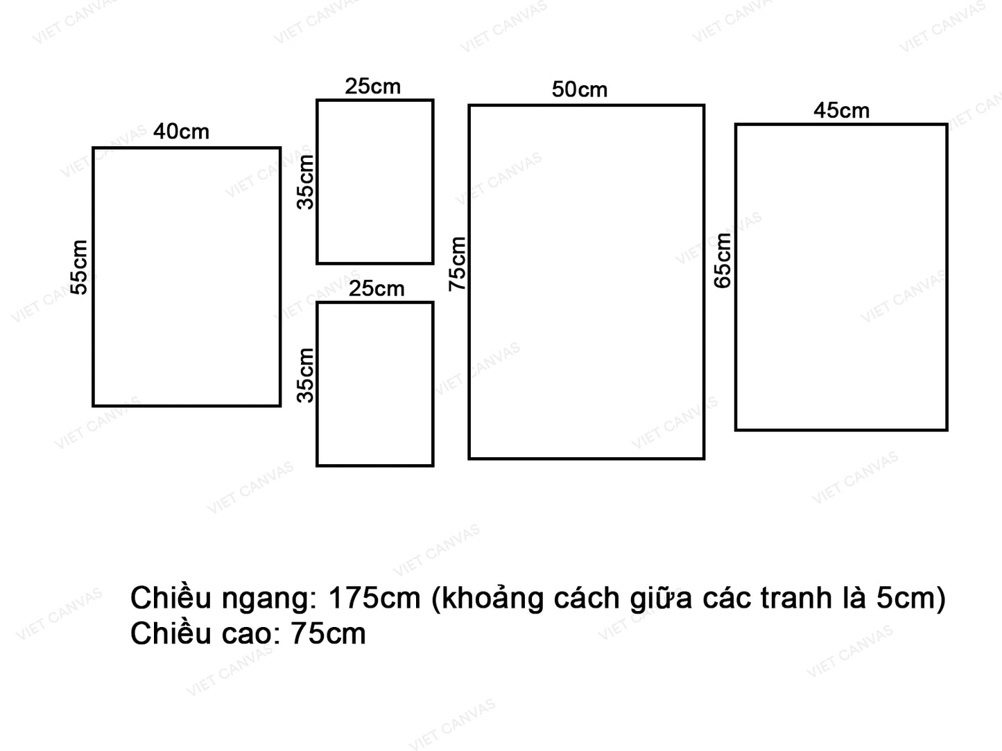 Bộ 5 Tranh Cảnh Vật Khu Rừng - VW100.2