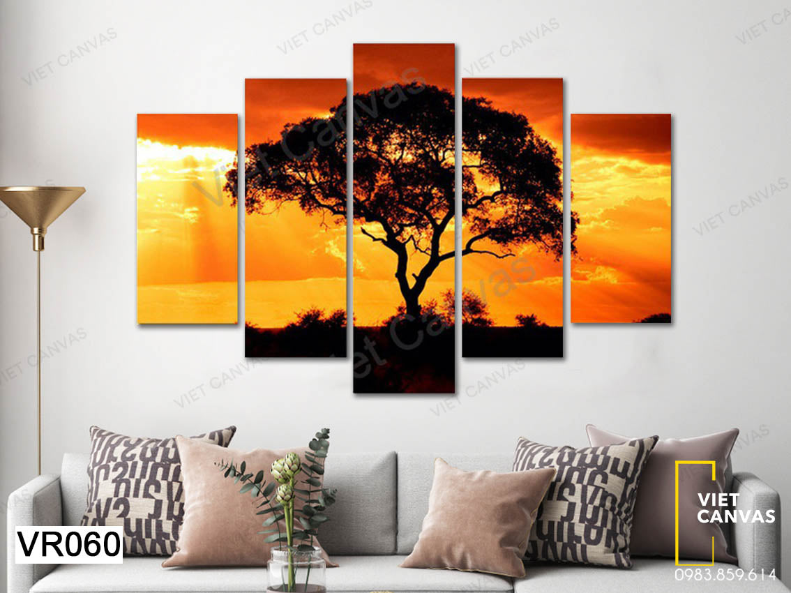 Bộ 5 Tranh Cây Và Bầu Trời - VR060