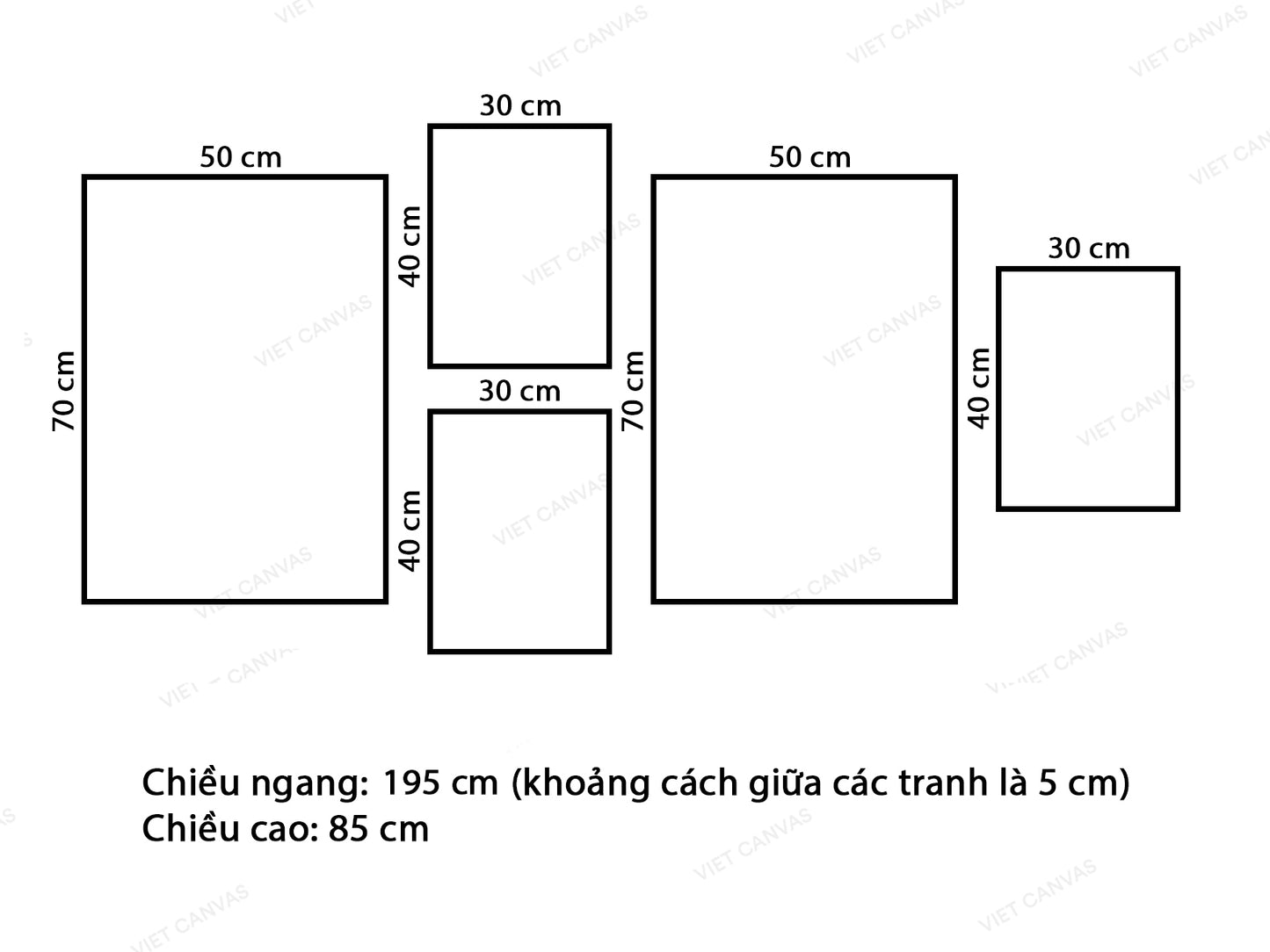 Bộ 5 Tranh Lá Cây - VV845.1