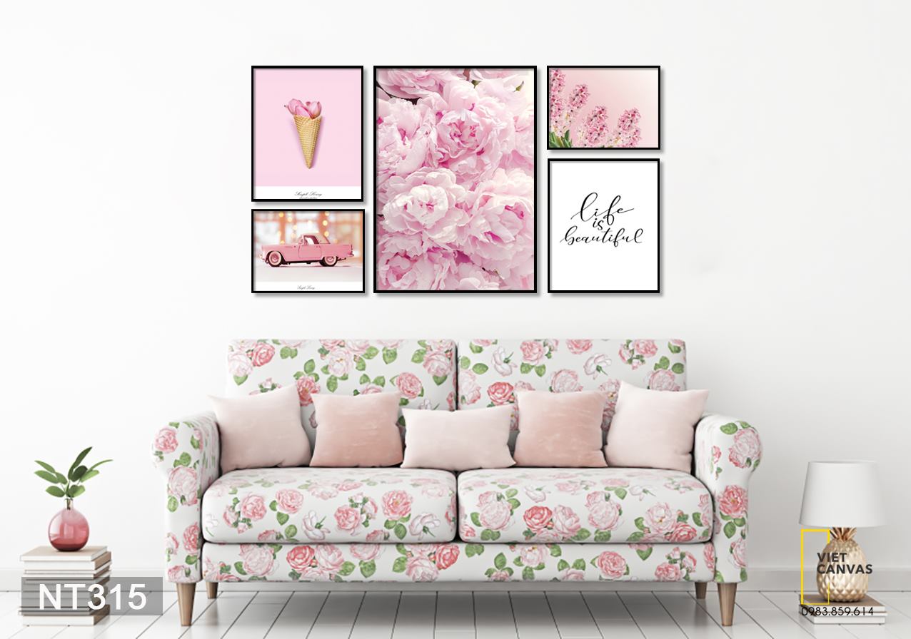 Bộ 5 Tranh Life Is Love - NT315