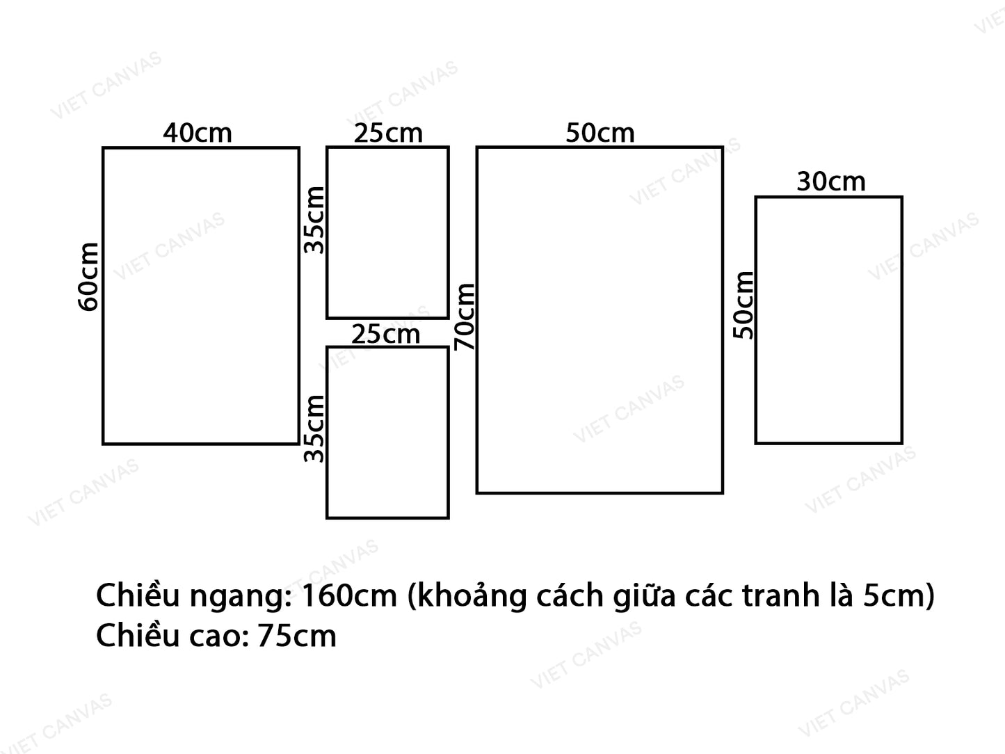 Bộ 5 Tranh Con Hươu Và Chim Biển - VU541.2