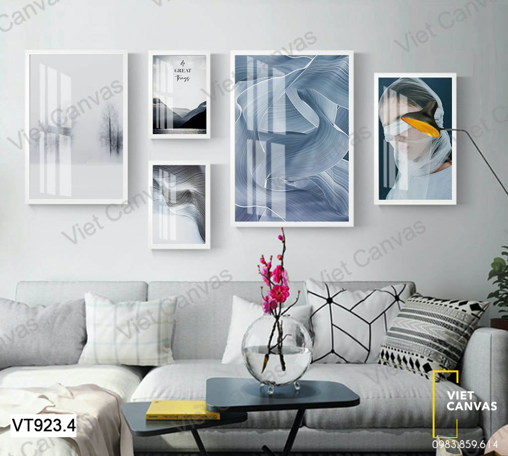 Bộ 5 Tranh Cô Gái Che Mặt - VT923.4