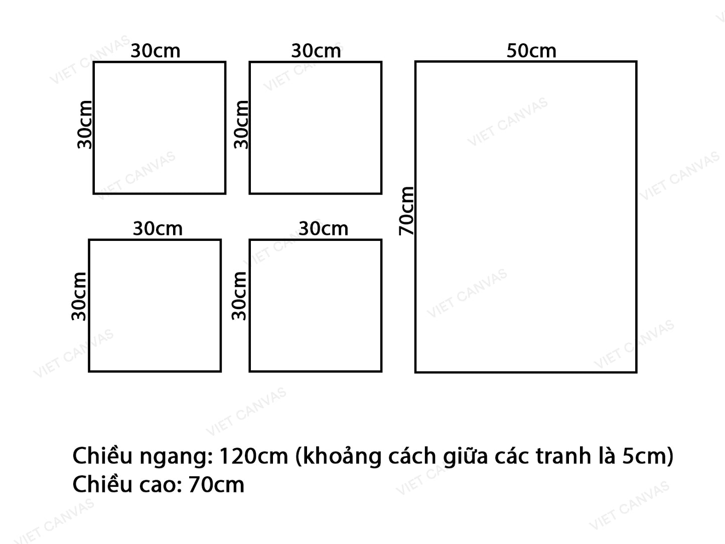 Bộ 5 Tranh Trừu Tượng - VK690