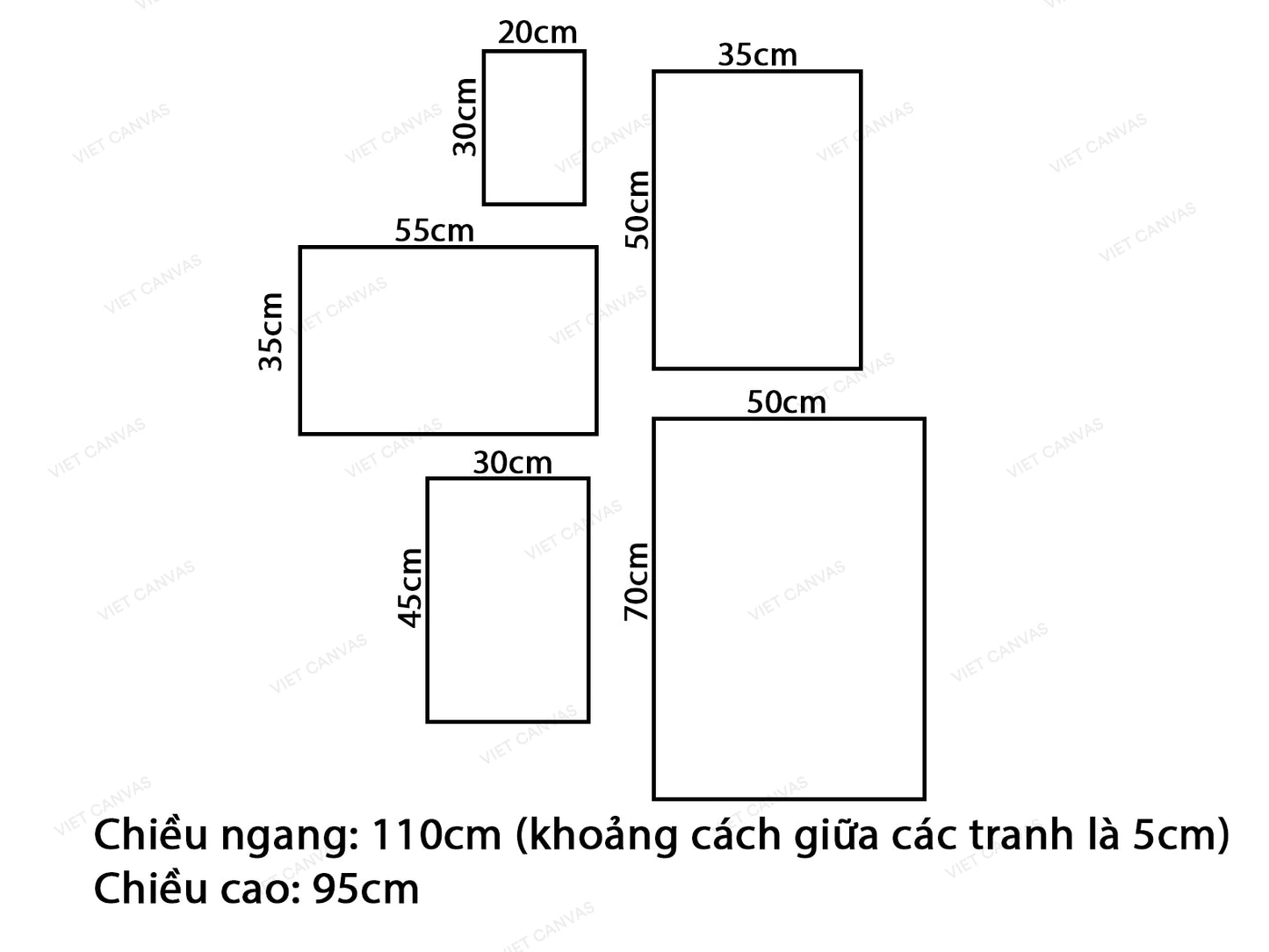 Bộ 5 Tranh Thành Phố Hiện Đại - VW990