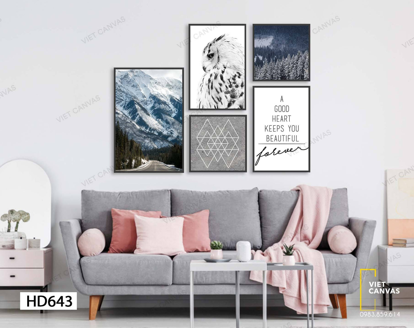 Bộ 5 Tranh Thiên Nhiên Hoang Dã Và Quotes - HD643
