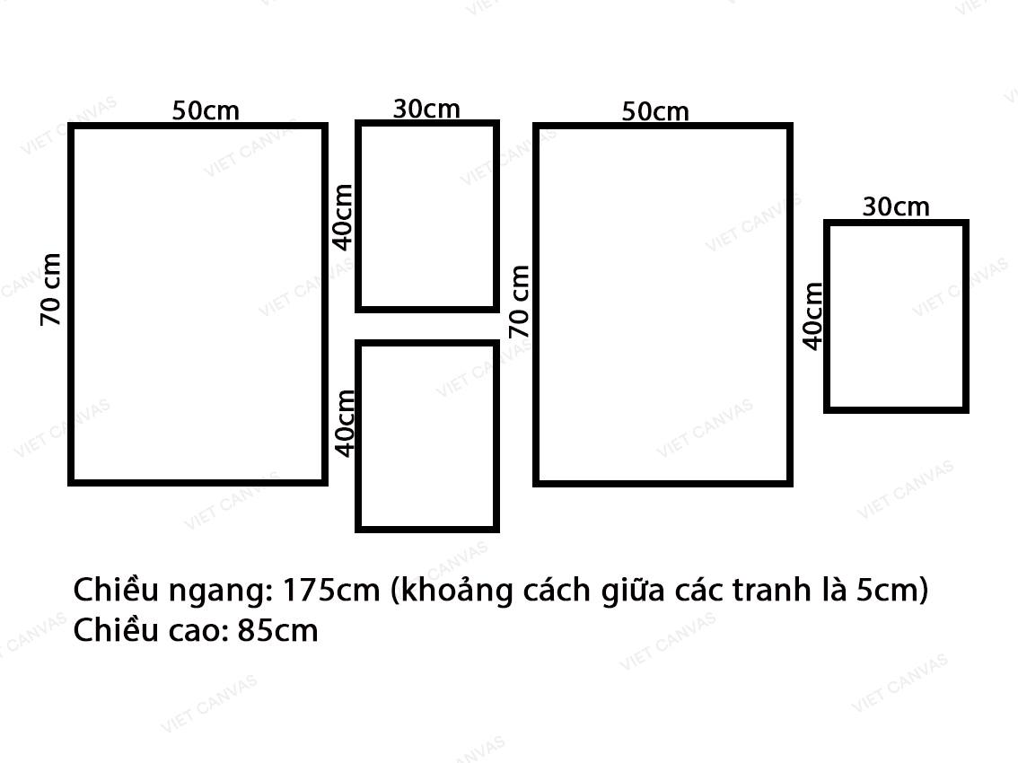 Bộ 5 Tranh Màu Hồng Của Thiên Nhiên - VY629.1