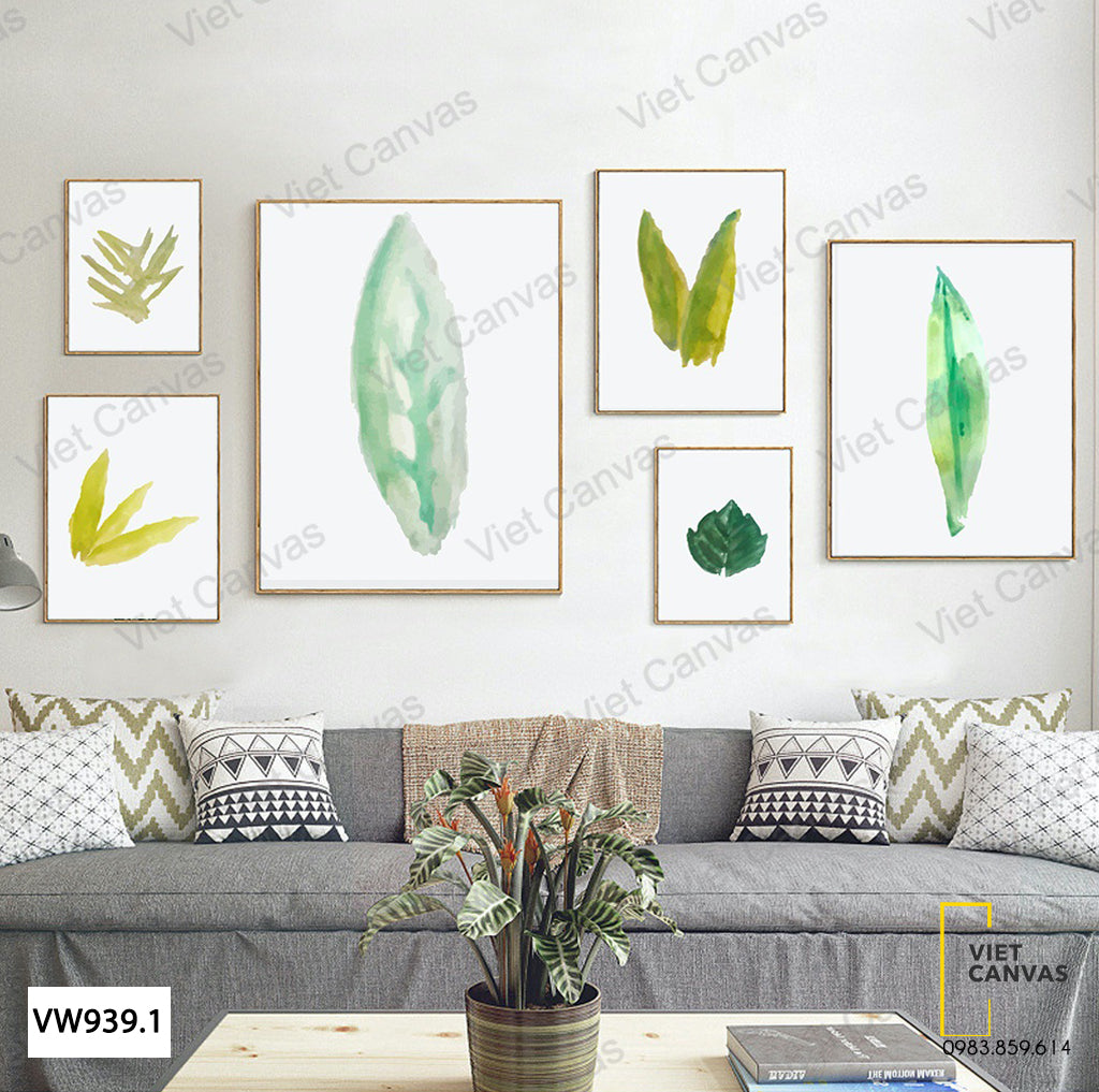 Bộ 6 Tranh Những Chiếc Lá - VW939.1