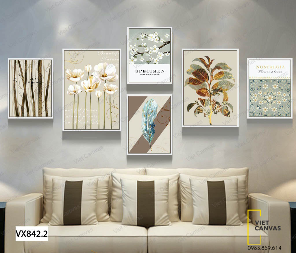 Bộ 6 Tranh Thiên Nhiên Nhẹ Nhàng - VX842.2