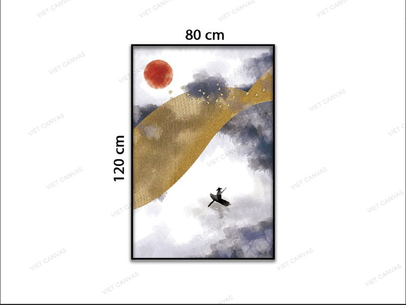 Tranh Người Lái Đò Trên Sông - VD077