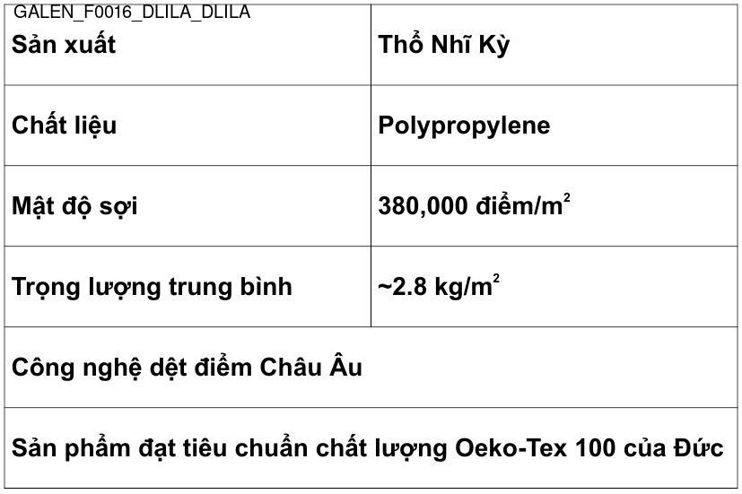 Thảm Sợi Ngắn - GALEN_F0016_DLILA_DLILA