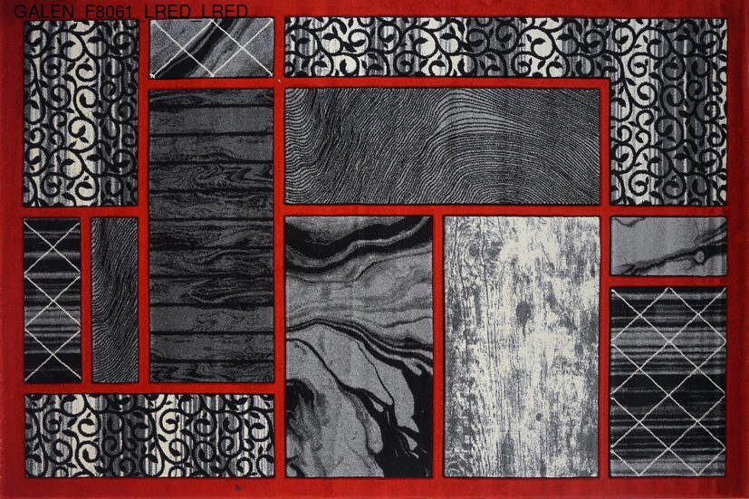 Thảm Sợi Ngắn - GALEN_F8061_LRED_LRED