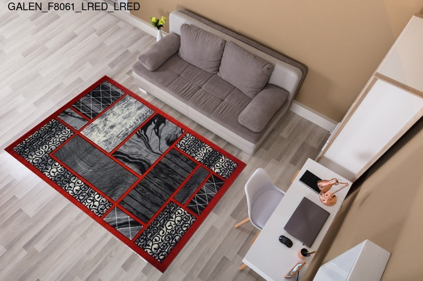 Thảm Sợi Ngắn - GALEN_F8061_LRED_LRED