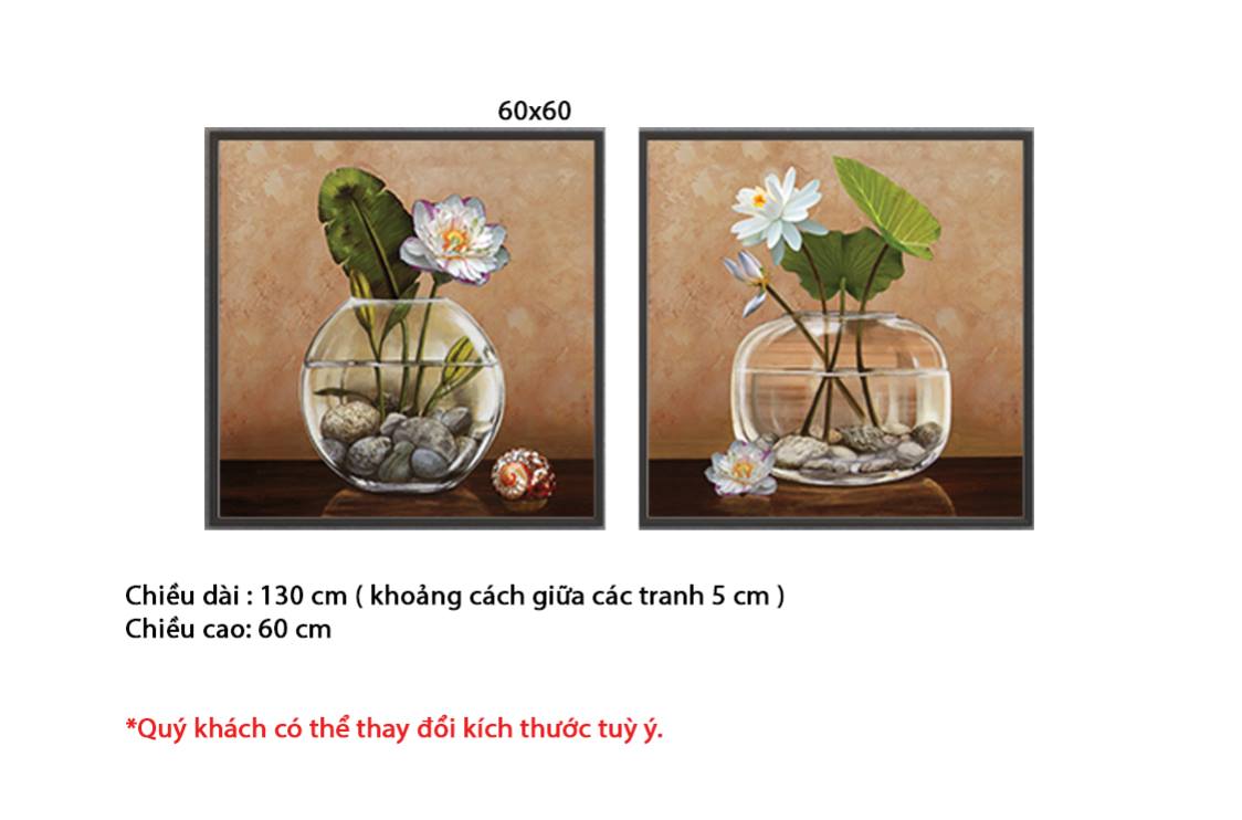 Bộ 2 Tranh Hoa Súng - HD320