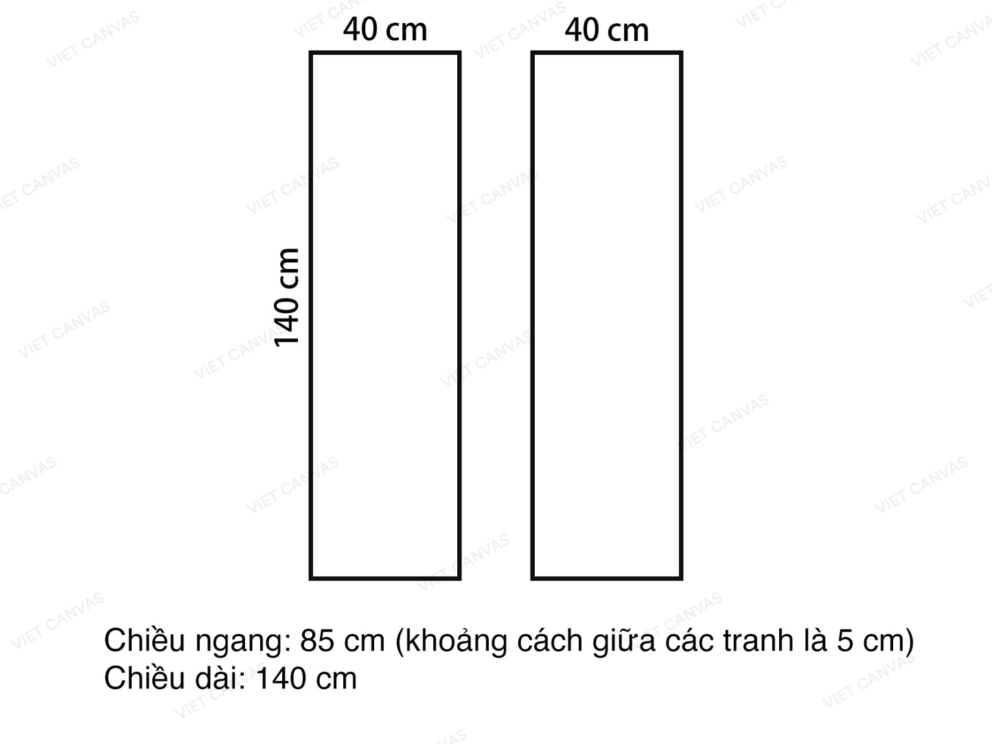 Bộ 2 Tranh Cây Và Vầng Trăng Khuyết - VR171