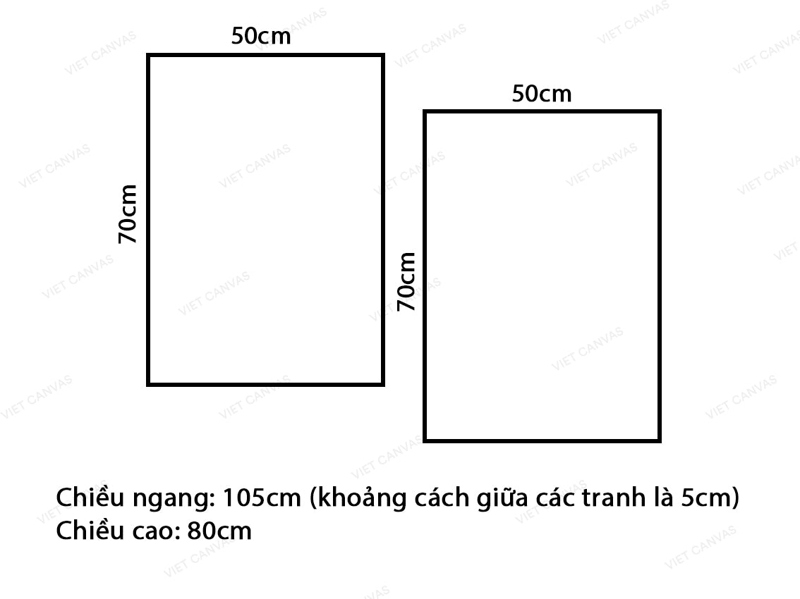 Bộ 2 Tranh Biển Và Nhà Cửa - VW932.2