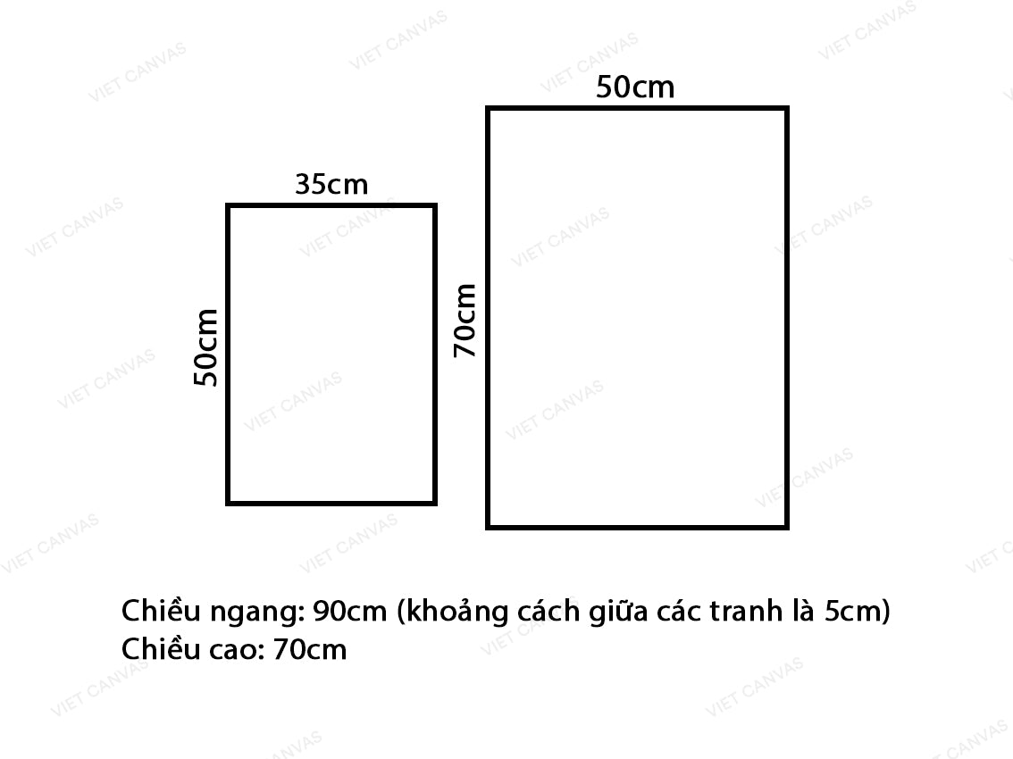 Bộ 2 Tranh Hươu Và Voi - VQ334.2