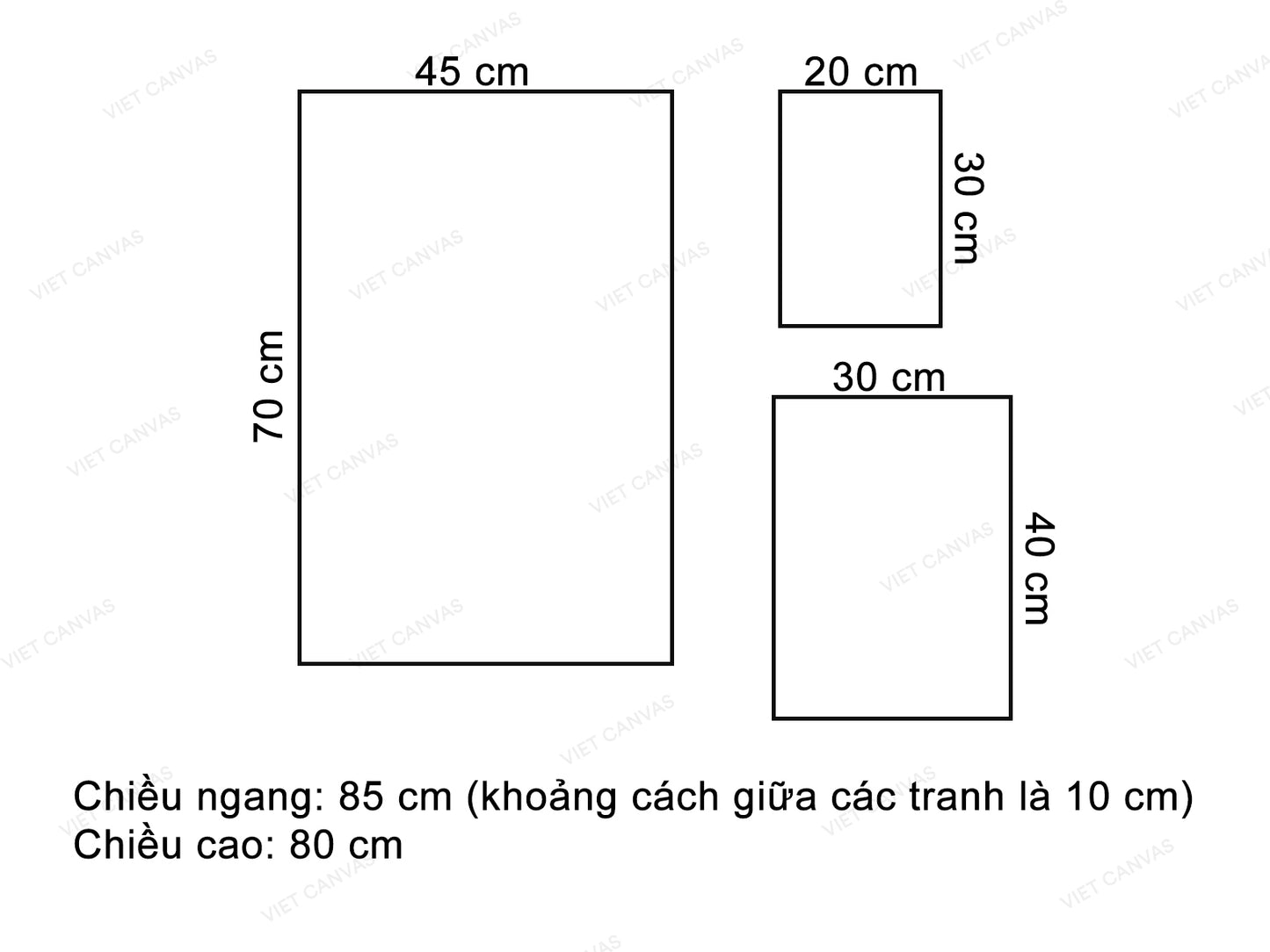 Bộ 3 Tranh Thuyền Vàng Và Biển - VV250.2