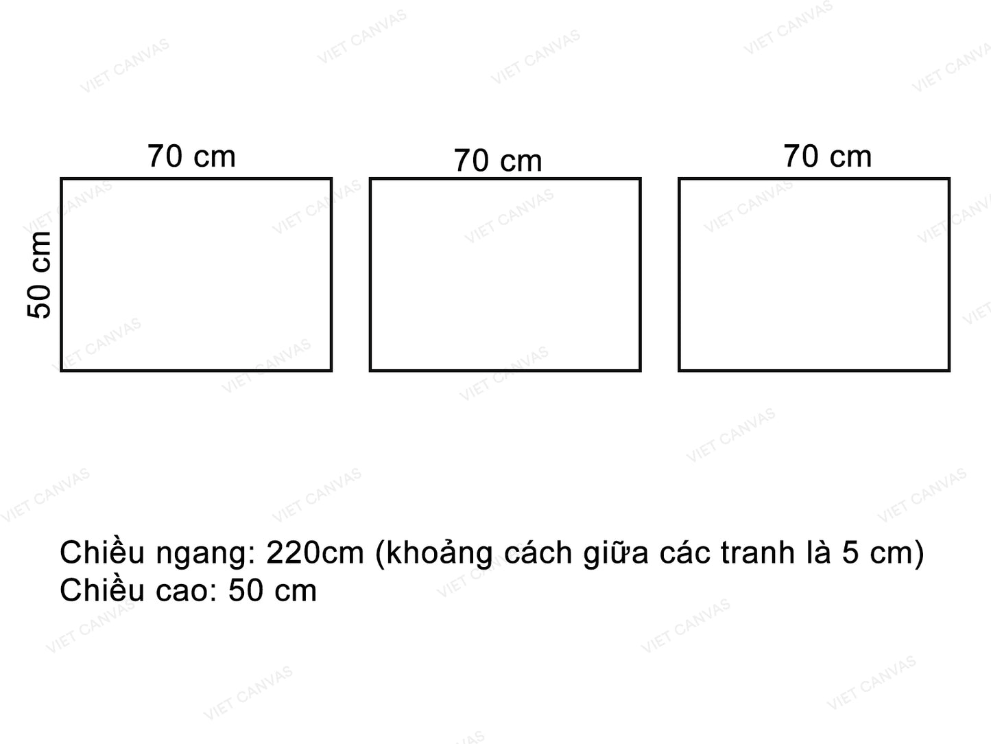Bộ 3 Tranh Vườn Hoa Oải Hương - VR194