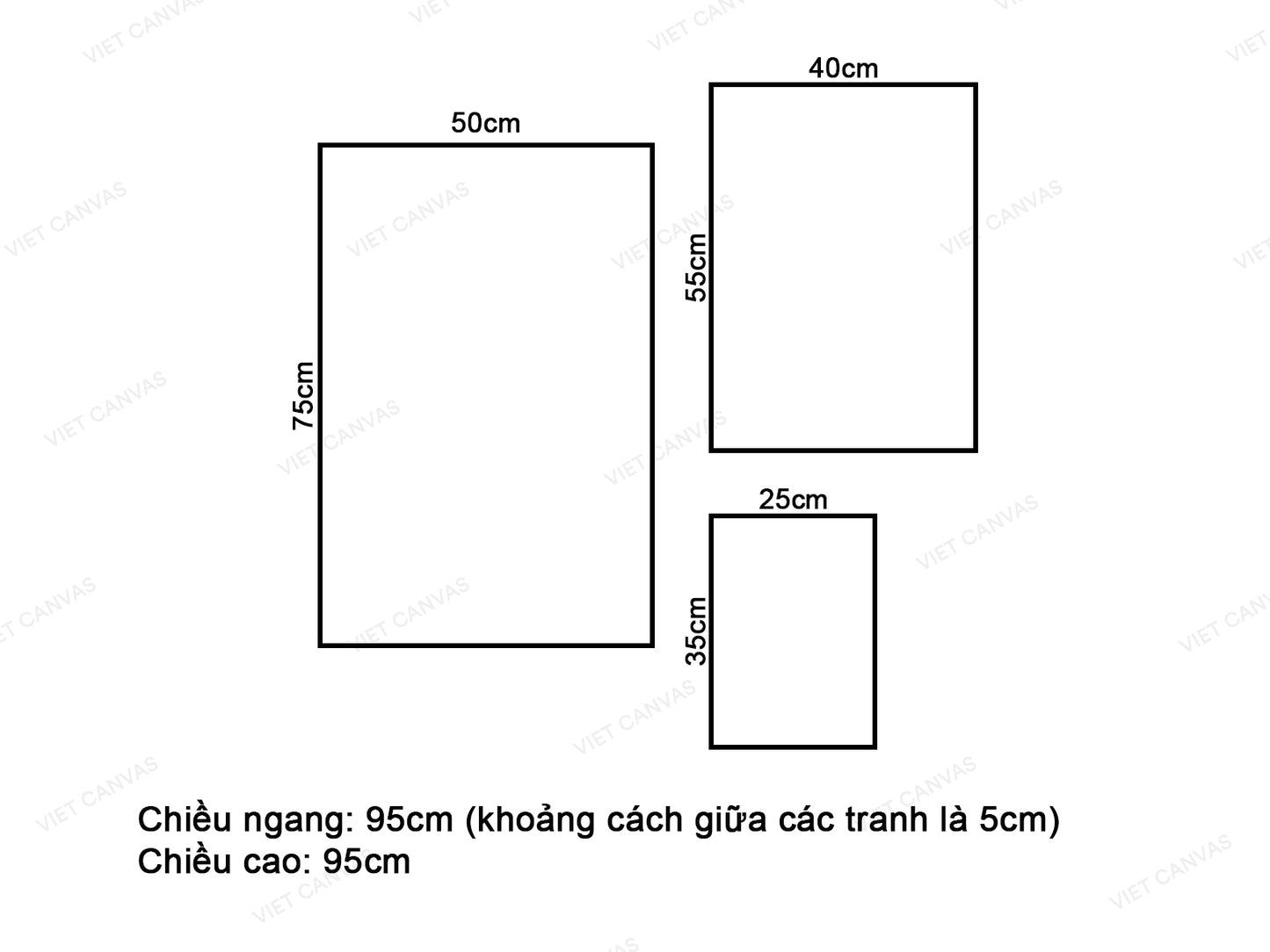 Bộ 3 Tranh Hươu Cao Cổ Và Hoa - VU753.4