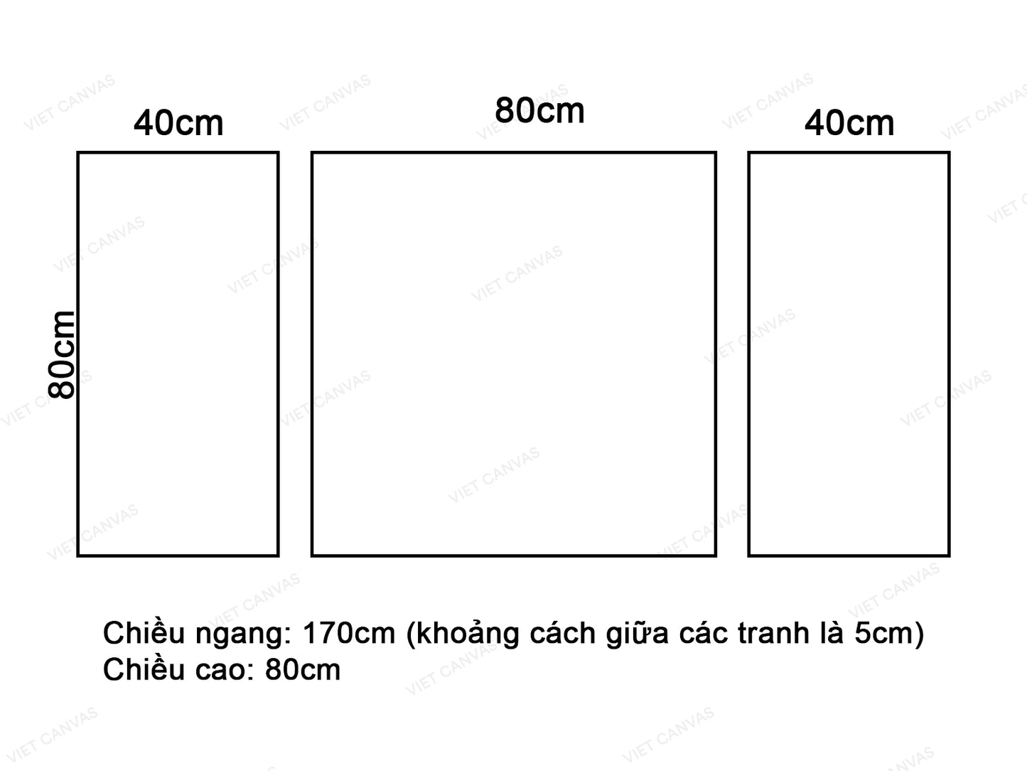 Bộ 3 Tranh Hươu Dưới Bóng Cây - VQ090