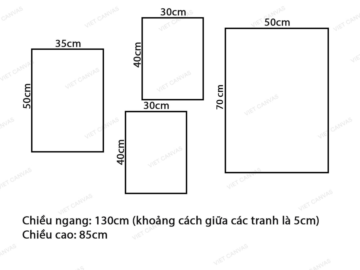 Bộ 4 Tranh Lá Cây - VV501