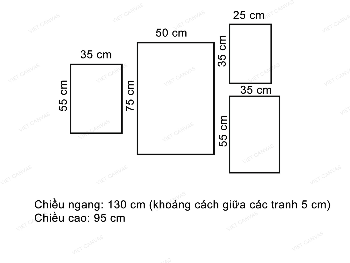 Bộ 4 Tranh Hình Cô Gái Và Những Cảnh Vật - VY571.2