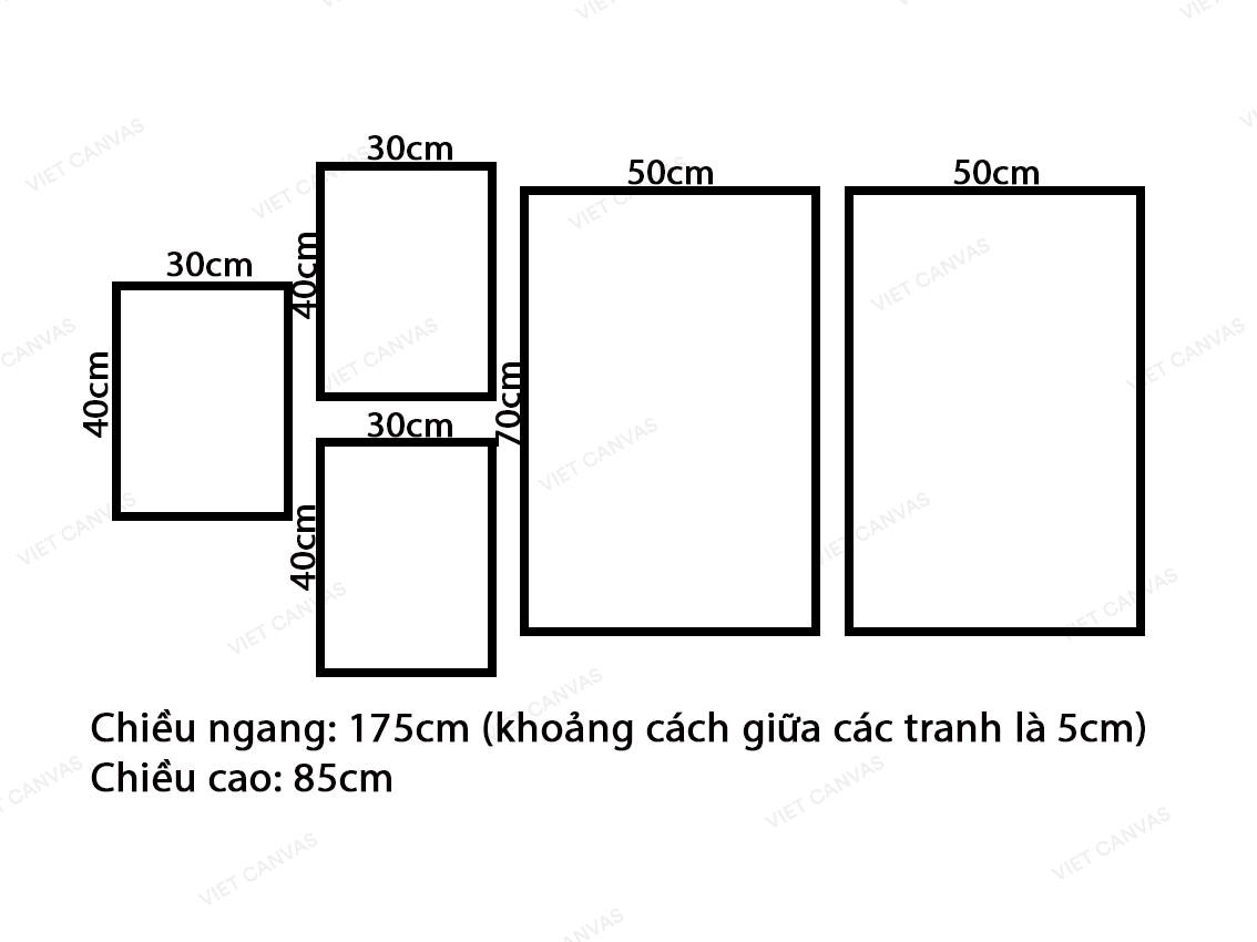 Bộ 5 Tranh Quotes Đơn Giản - VQ460.2