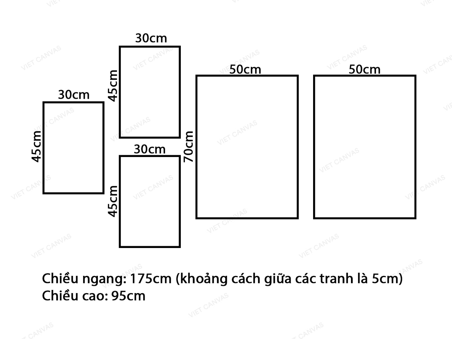 Bộ 5 Tranh Bàn Tay Và Quotes - VR258.2