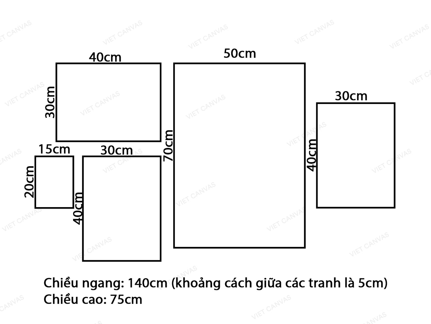 Bộ 5 Tranh Người Đàn Ông Và Quotes - VQ448.1