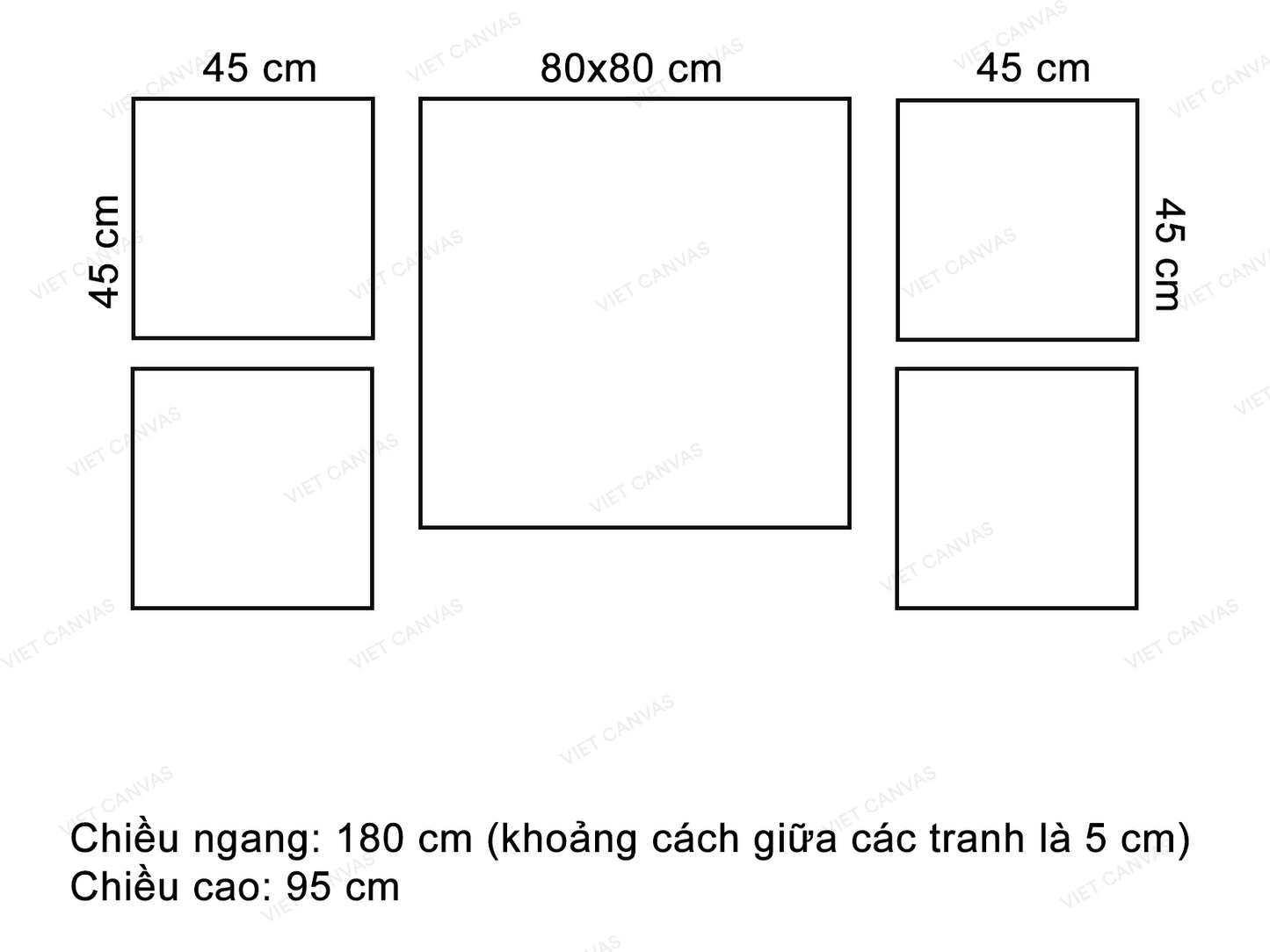 Bộ 5 Tranh Trừu Tượng - VT219.2