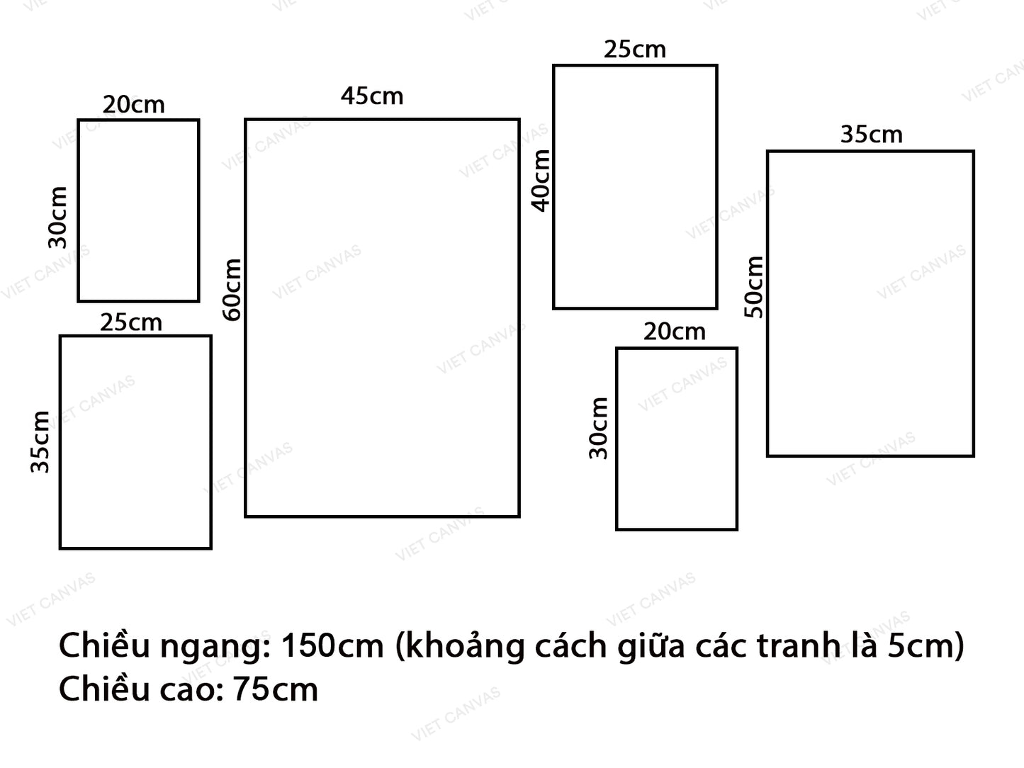 Bộ 6 Tranh Những Chiếc Lá - VW923.2