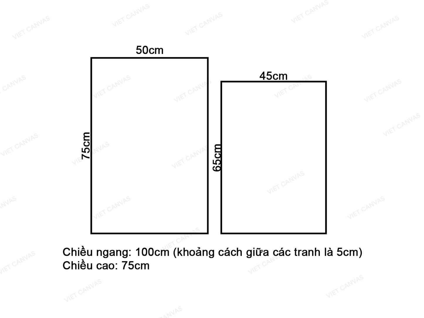 Bộ 2 Tranh Rừng Thông Và Núi Tuyết - VV216.2