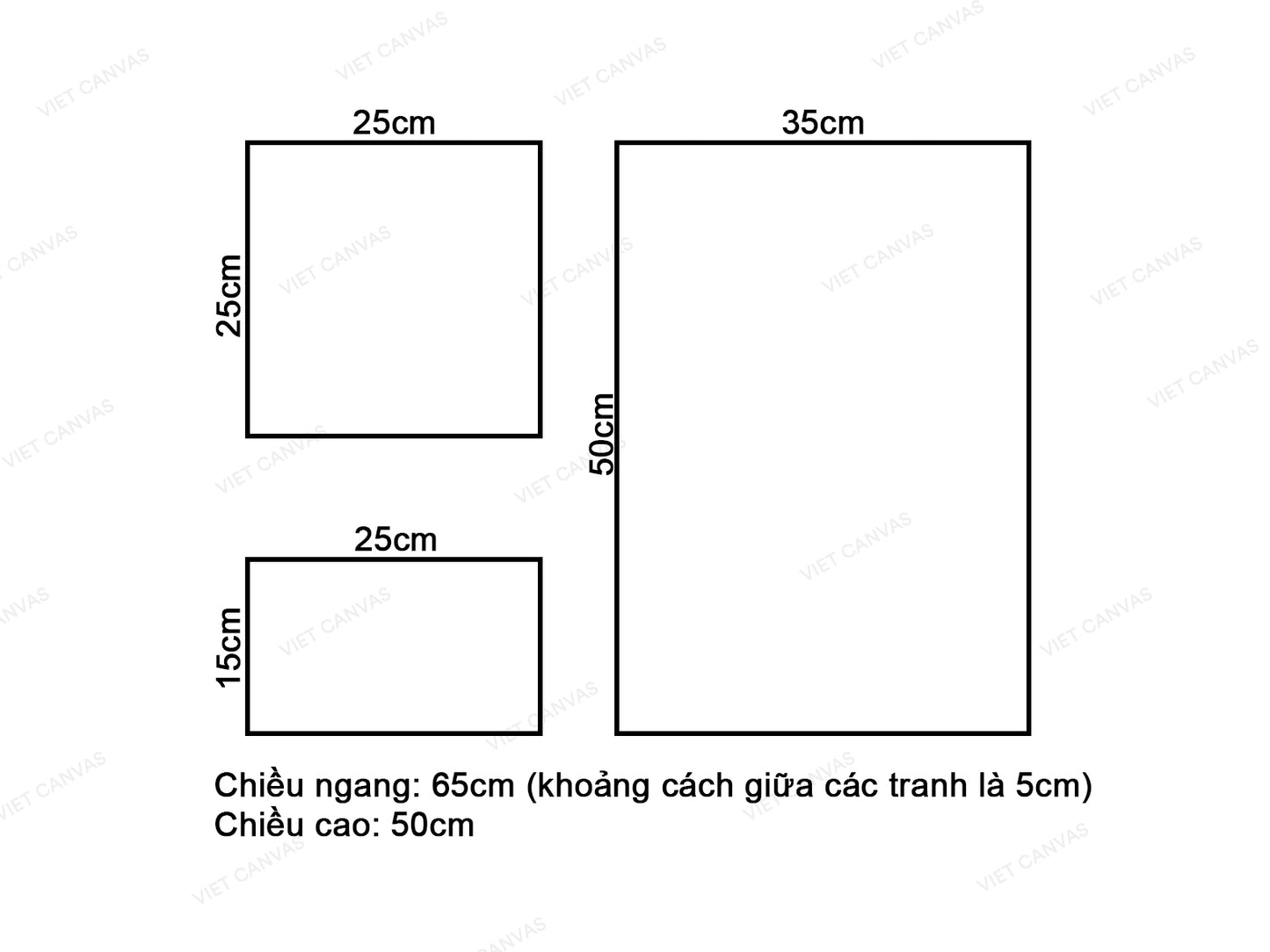 Bộ 3 Tranh Những Đường Kẻ Song Song - VU320