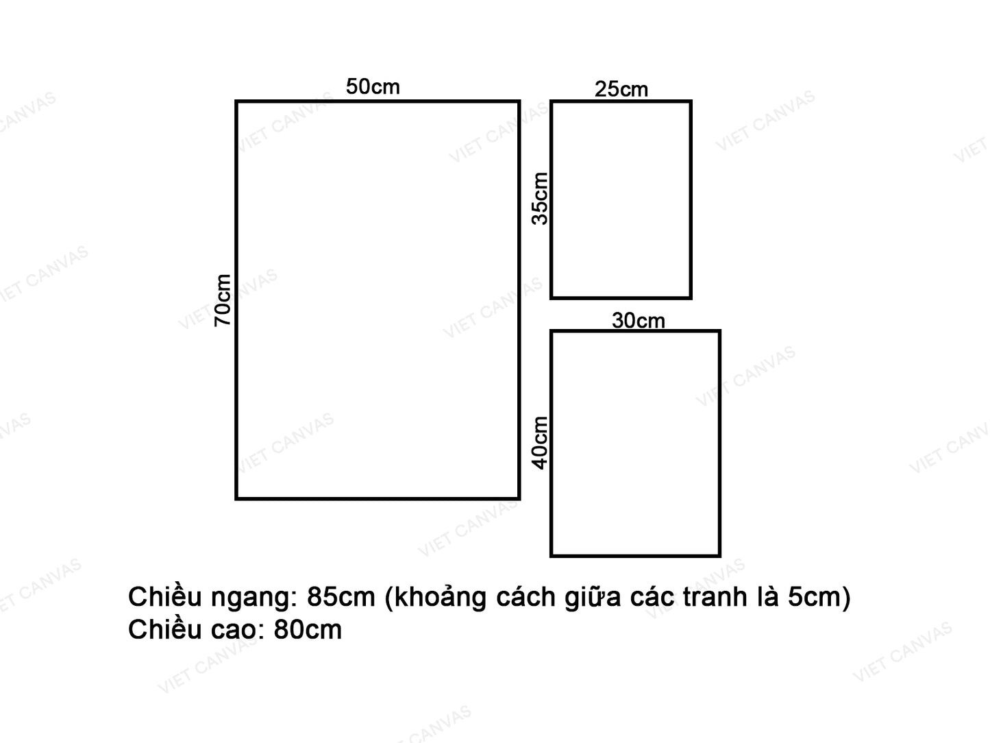 Bộ 3 Tranh Thuyền Và Hải Âu - VQ200.2