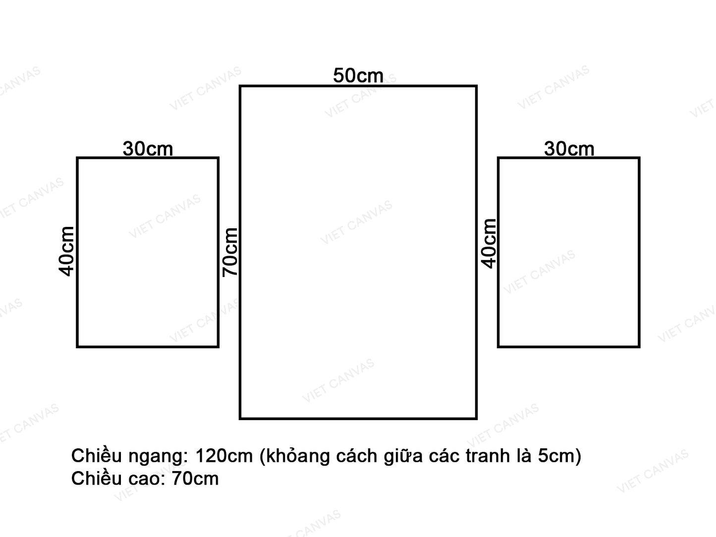 Bộ 3 Tranh Bạch Mã - VT423.2