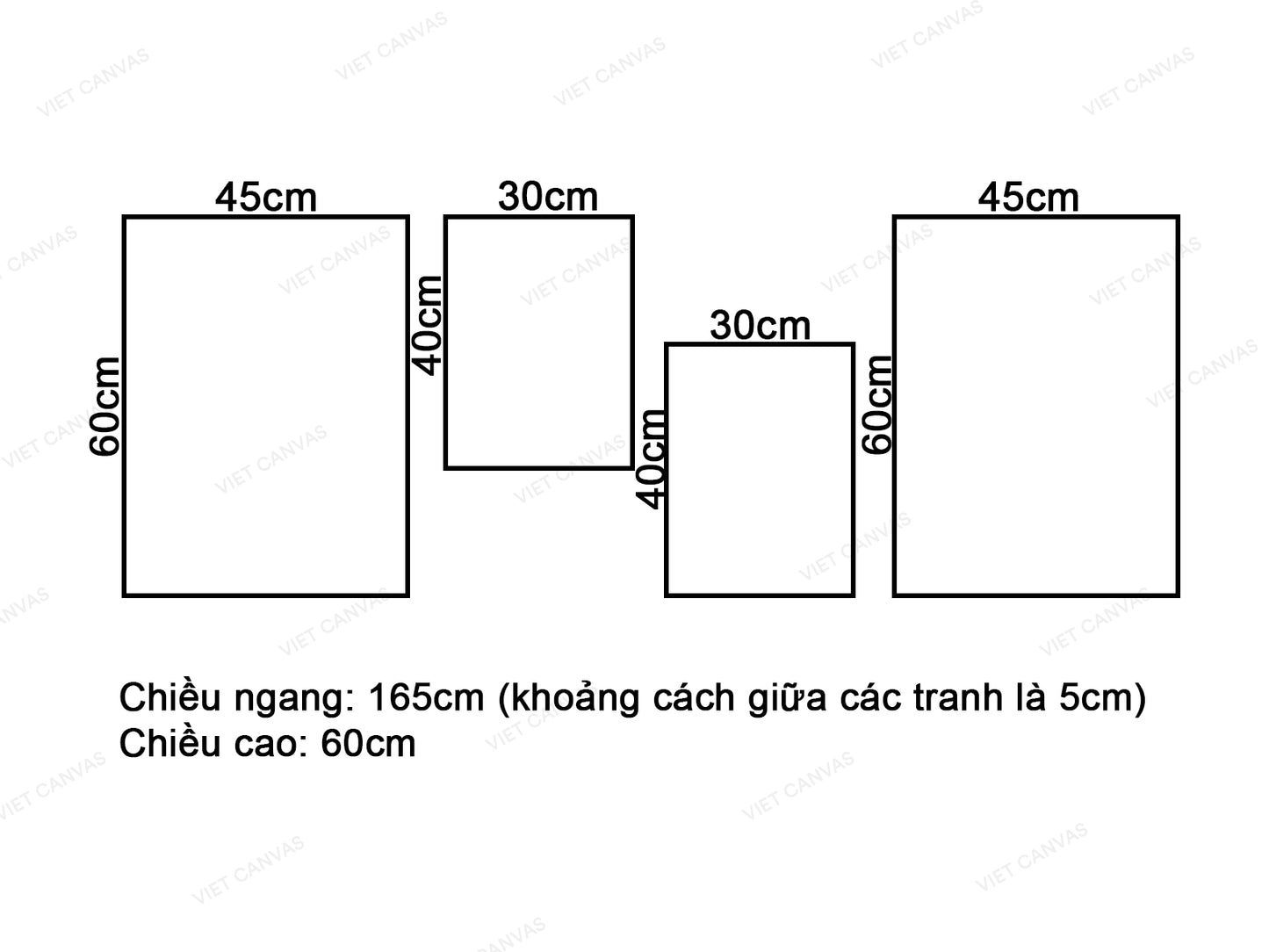 Bộ 4 Tranh Tháp Eiffel Và Ngựa Vằn - VV963.2