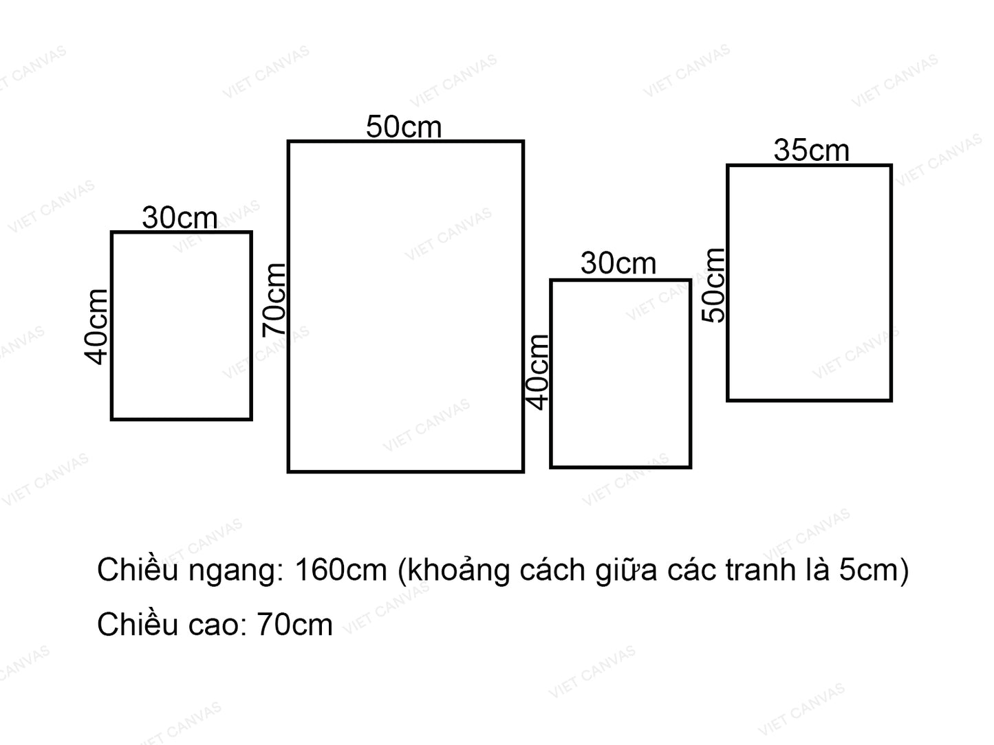 Bộ 4 Tranh Cặp Đôi Và Ly Kem - VW606.1