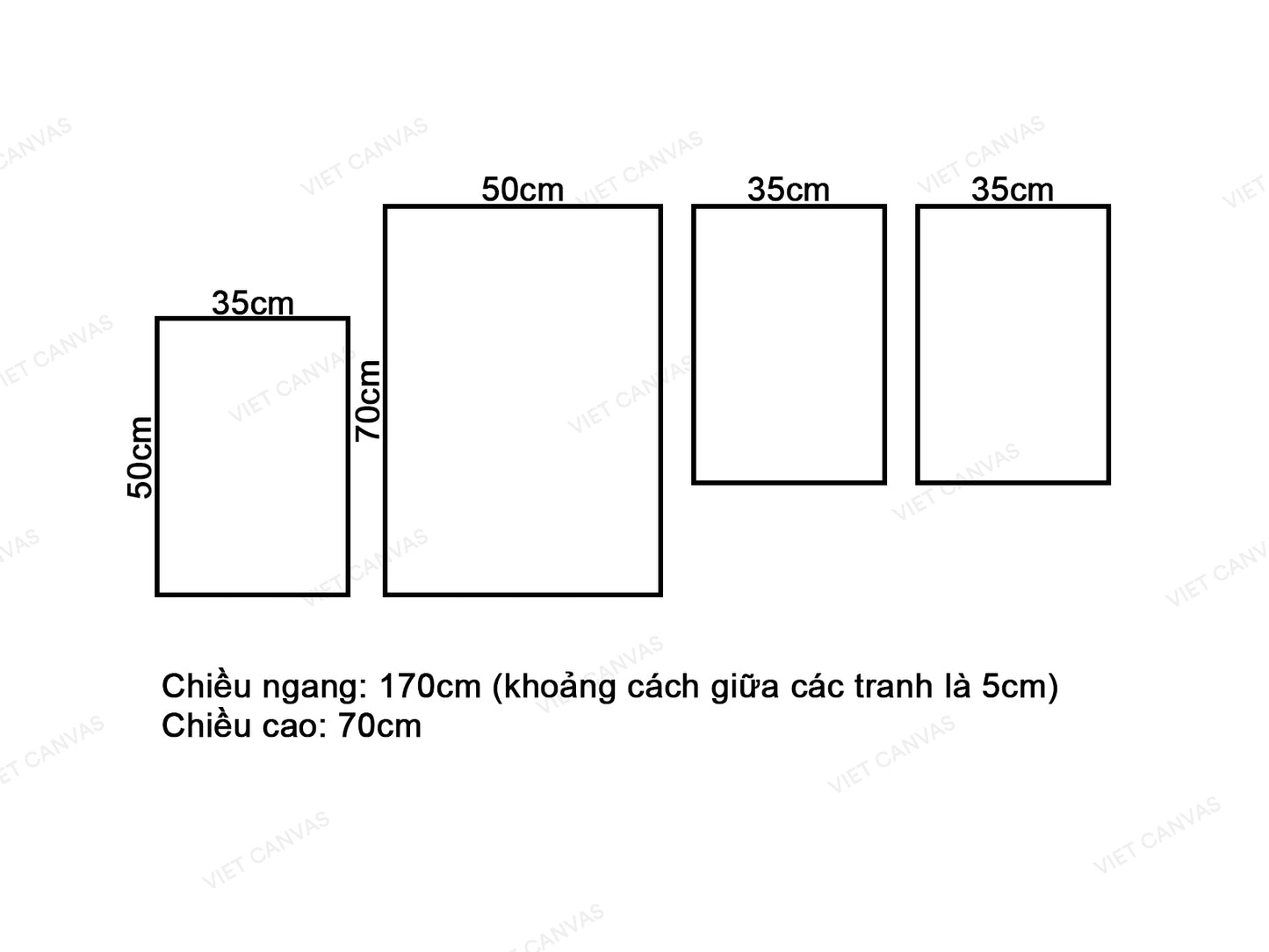 Bộ 4 Tranh Động Vật, Cây Hoa Và Quotes - VQ797.1
