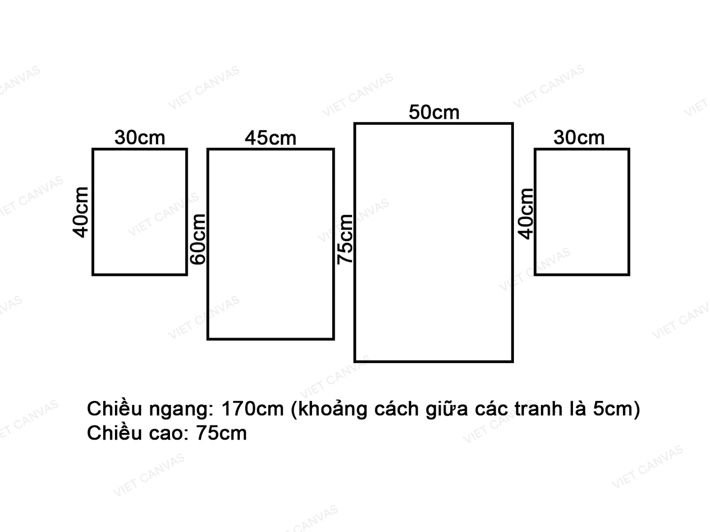 Bộ 4 Tranh Trừu Tượng - VU370.1