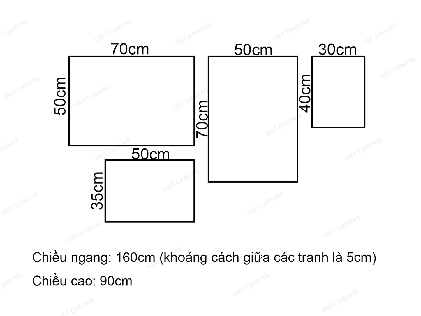 Bộ 4 Tranh Không Gian Ảo - VW604.3