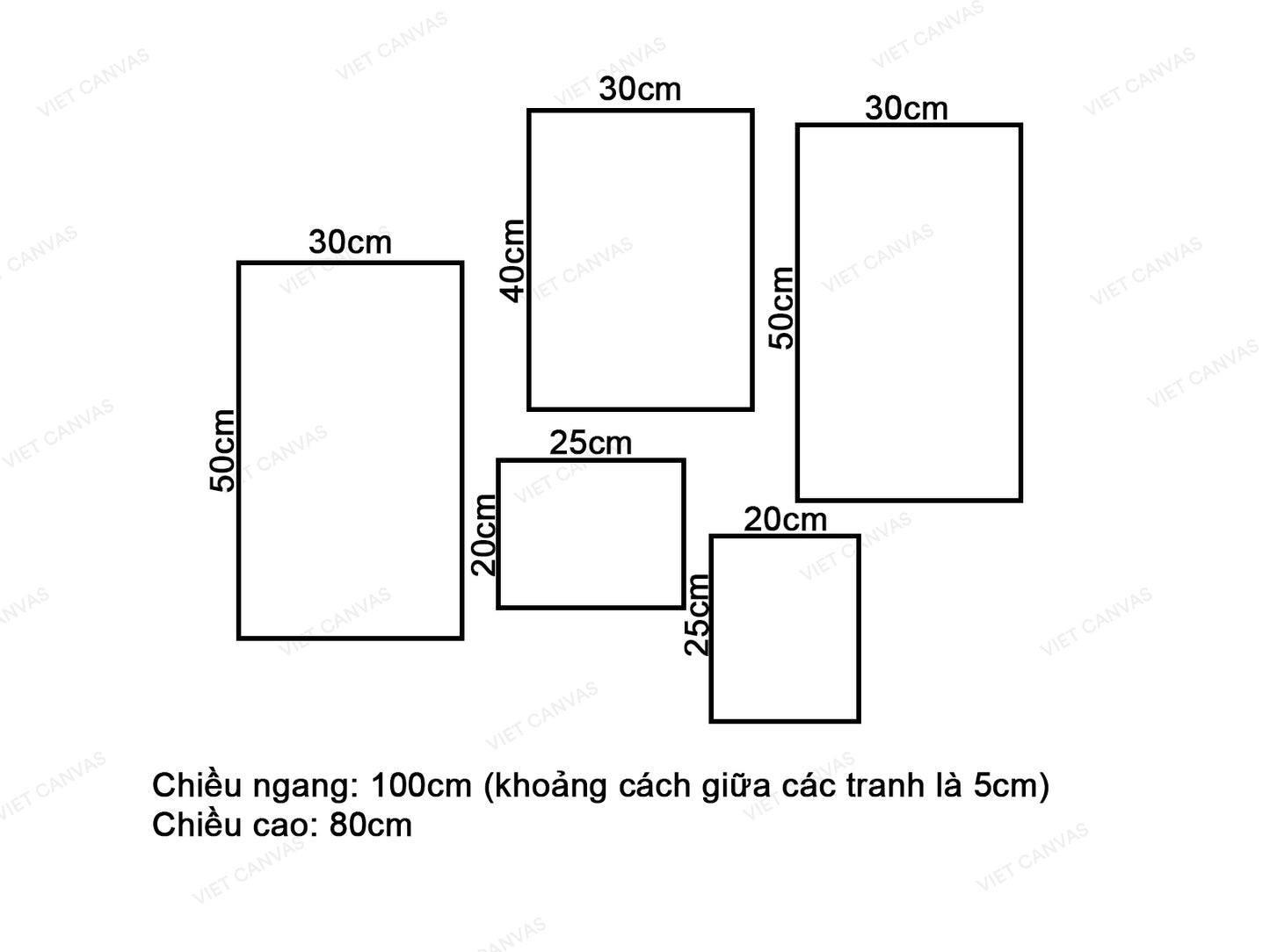 Bộ 5 Tranh Những Chậu Hoa Lan - VV339.2