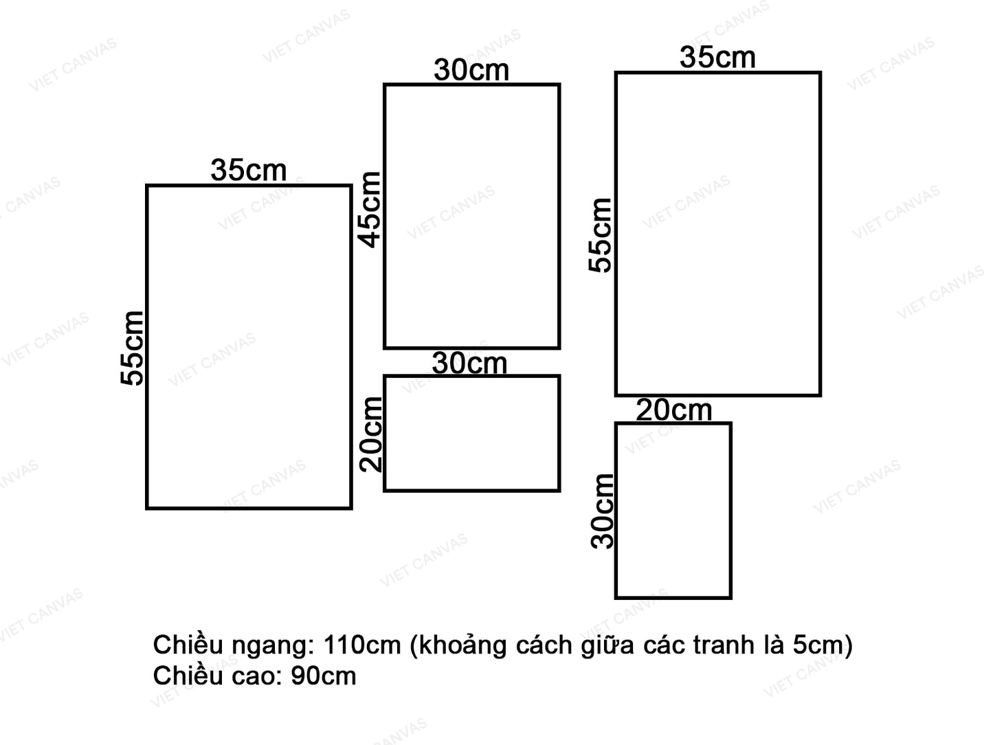 Bộ 5 Tranh Lông Vũ - VT097.2