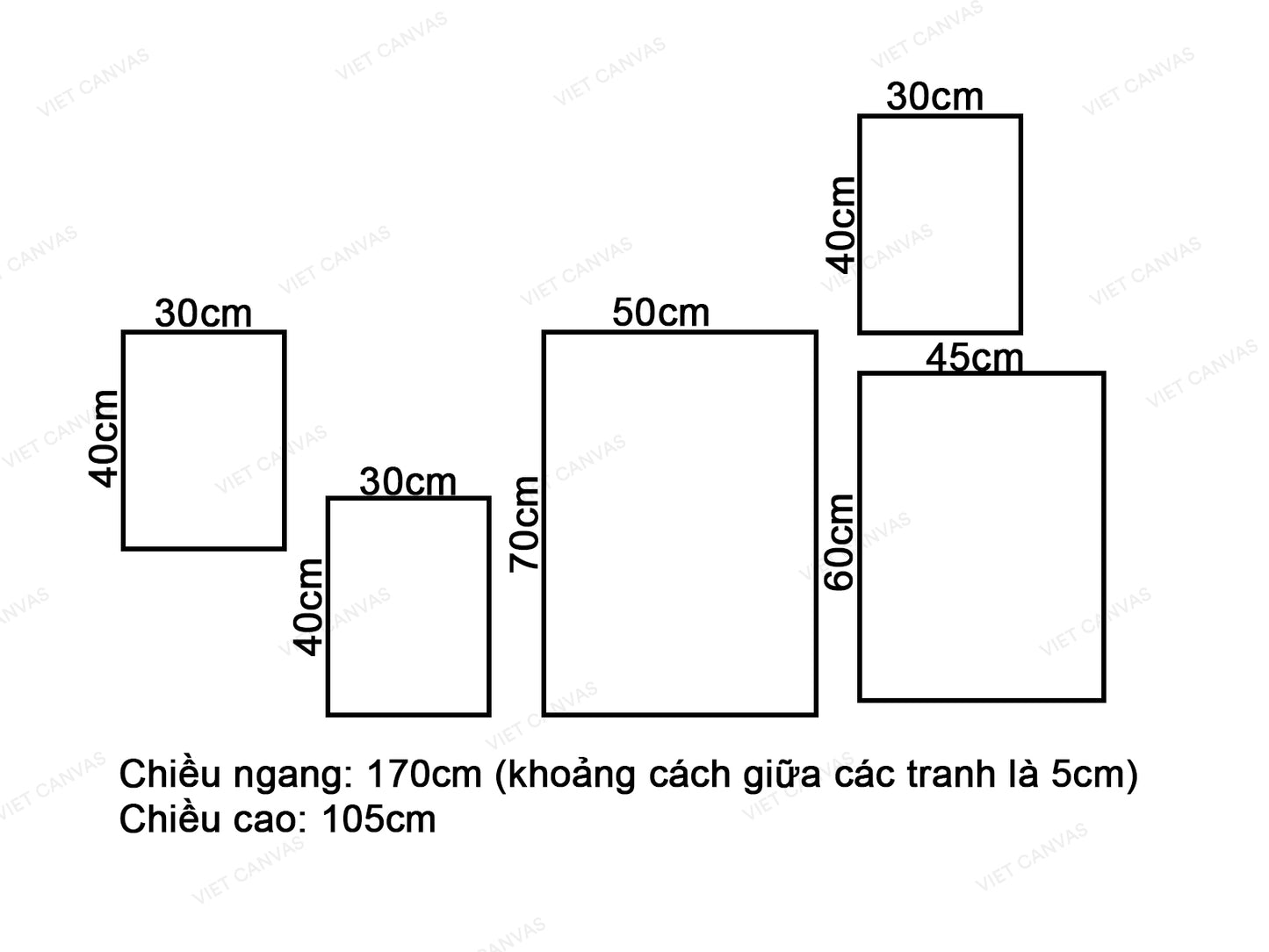 Bộ 5 Tranh Cô Gái Và Ngựa Vằn - VV963.1