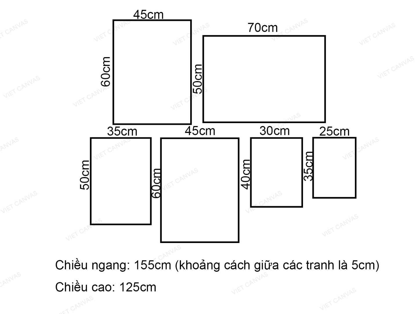 Bộ 6 Tranh Cô Gái Và Lá Cây - VV784.1