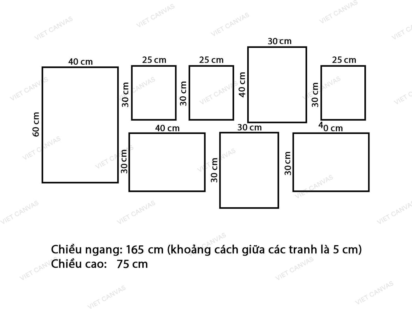 Bộ 8 Tranh Hươu Và Ngựa Vằn - VQ843