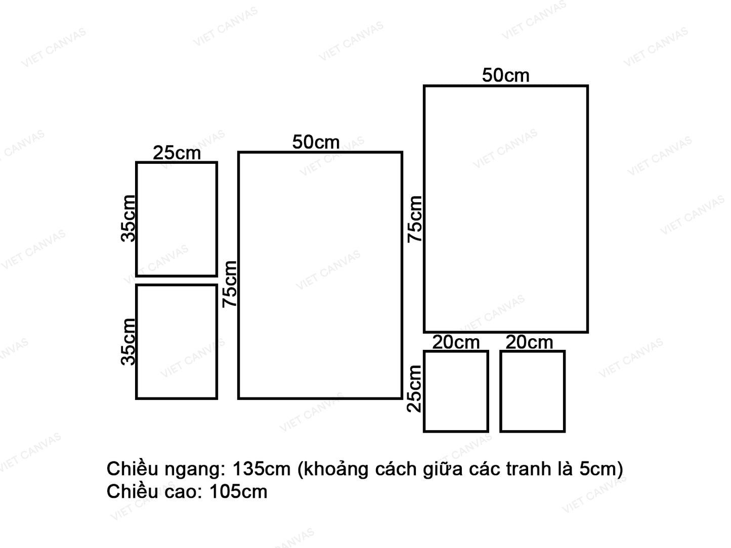 Bộ 6 Tranh Hồng Hạc Và Chiếc Lá - VV967