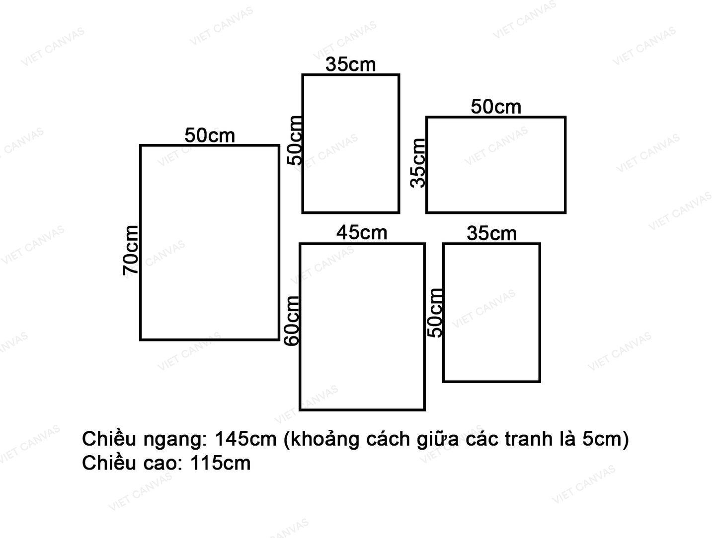 Bộ 5 Tranh Những Con Vật Hoạt Hình - VT118.1