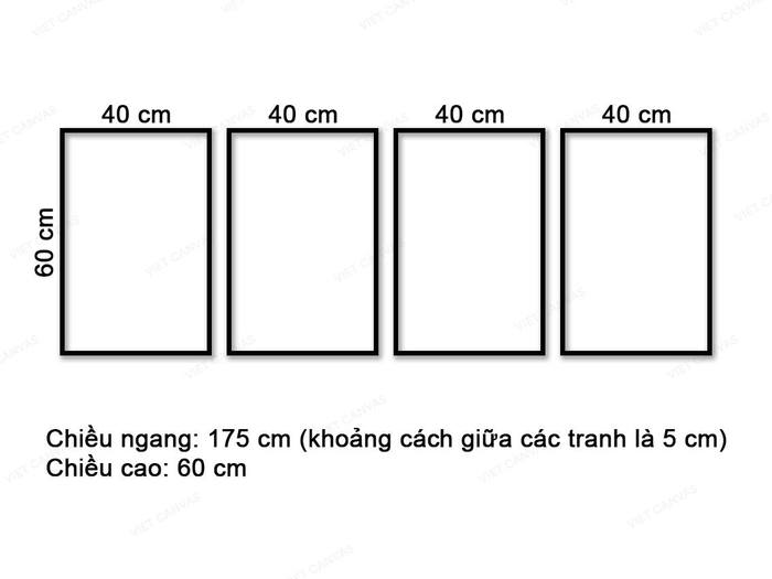 Bộ 4 Tranh Những Chú Gấu - VQ273