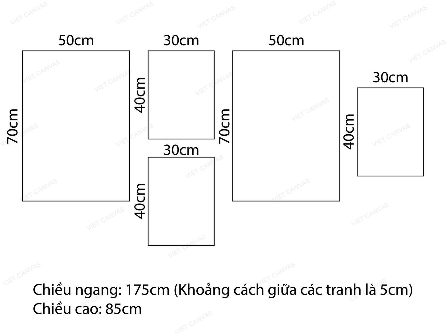 Bộ 5 Tranh Những Bông Hoa Sắc Hồng - VZ595.2